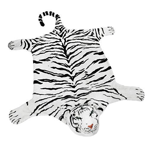 BRUBAKER Huge White Tiger Rug 72x42 Inch
