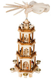 BRUBAKER Christmas Pyramid 24" Wood Nativity Play, 4 Tier Carousel