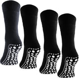 BRUBAKER Non Skid Socks - 4 Pairs - Anti Slip Soles