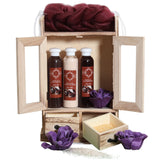 10 Pieces BRUBAKER Beauty Gift Set Women's Bath Set Wooden Cabinet - Many Fragrances