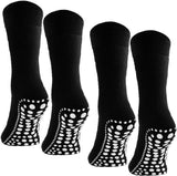 BRUBAKER Non Skid Socks - 4 Pairs - Anti Slip Soles