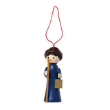 BRUBAKER 6 Handpainted Wooden Christmas Tree Ornaments Decoration - Mary, Joseph and Angels Nativity Set - Designed in Germany