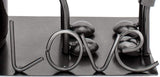 BRUBAKER Wine Bottle Holder 'Kissing Couple' - Table Top Metal Sculpture - with Greeting Card