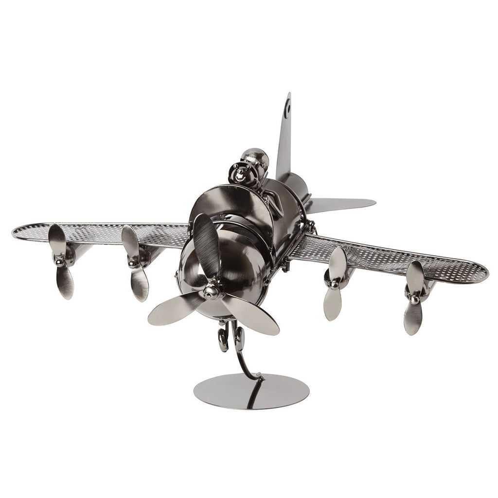 BRUBAKER Wine Bottle Holder "Couple in Plane" 6015