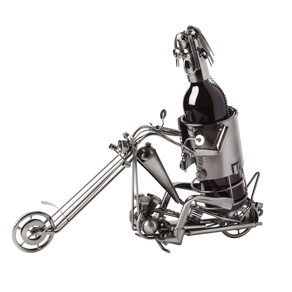 BRUBAKER Wine Bottle Holder "Motorcyclists"/"Biker" 6012