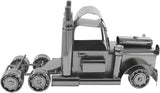 BRUBAKER Wine Bottle Holder 'Truck' - Table Top Metal Sculpture - with Greeting Card