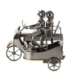 BRUBAKER Wine Bottle Holder "Couple on Motorbike with Dog in Sidecar" 8083