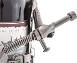 BRUBAKER Wine Bottle Holder 'Firefighter' - Table Top Metal Sculpture - with Greeting Card