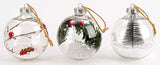 BRUBAKER 9-Piece Clear Filled Christmas Ornaments - 4 Inches - Acrylic