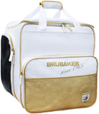 BRUBAKER Combo Ski Boot Bag and Ski Bag for 1 Pair of Skis, Poles, Boots, Helmet, Gear and Apparel - 66 7/8" (170 cm) - White/Golden
