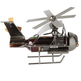 BRUBAKER Wine Bottle Holder "Couple in Helicopter", Metal Sculpture 8079