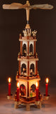 BRUBAKER Christmas Pyramid 24" Wood Nativity Play, 4 Tier Carousel