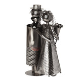 BRUBAKER Wine Bottle Holder Bridal Couple - "Bride And Groom" - Wedding Gift 7051