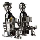 BRUBAKER Wine Bottle Holder "Couple on Bench" for Two Bottles 6056