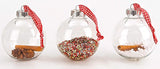 BRUBAKER 12-Piece Clear Filled Christmas Ornaments - 3.2 Inches - Acrylic