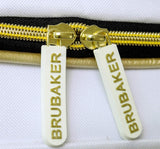 BRUBAKER Ski Boot Bag for Boots, Helmet, Gear and Apparel - White/Golden
