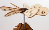 BRUBAKER Set of 2 Wooden Christmas Pyramids 1-Tier Carousel - 2 Motifs: Angel and Nativity - Wooden Pine Tree Pyramids - Each 3.1 x 4.5 Inches