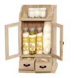 10 Pieces BRUBAKER Beauty Gift Set Women's Bath Set Wooden Cabinet - Many Fragrances