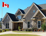 BRUBAKER 20 Feet Aluminum In-Ground Flagpole with 5 Feet by 3 Feet Canadian Flag