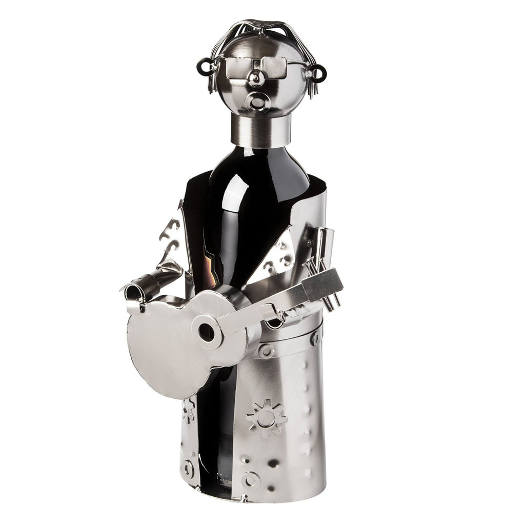 BRUBAKER Wine Bottle Holder "Guitar Player"/"Rockstar" 6062