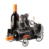 BRUBAKER Wine Bottle Holder "Couple on Motorbike with Dog in Sidecar" 8083