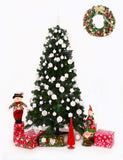 BRUBAKER 101 Pack Assorted Christmas Ball Ornaments - Shatterproof - with Green Pickle and Tree Topper - Designed in Germany