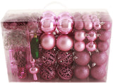 BRUBAKER 101 Pack Assorted Christmas Ball Ornaments - Shatterproof - with Green Pickle and Tree Topper - Designed in Germany