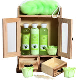 10 Pieces BRUBAKER Beauty Gift Set Women's Bath Set Wooden Cabinet - Many Fragrances