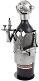 BRUBAKER Wine Bottle Holder "Waiter" - Metal Sculpture - Wine Rack Decor - Tabletop - With Greeting Card