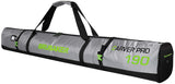 BRUBAKER Combo Set CarverTec Pro - Ski Bag and Ski Boot Bag for 1 Pair of Skis + Poles + Boots + Helmet - Silver Green