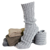 BRUBAKER Mens Or Womens Thick Cashmere Socks - 40% Cashmere, 48% Lambswool - 4 Pairs