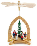 BRUBAKER Christmas Pyramid 12" - 'Under the Christmas Tree' - Handpainted Figures