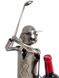 BRUBAKER Wine Bottle Holder "Huge Golfer During Teeing" 7052