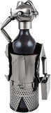 BRUBAKER Wine Bottle Holder "Manager" - Metal Sculpture - Wine Rack Decor - Tabletop - With Greeting Card