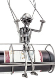 BRUBAKER Wine Bottle Holder "Skydiver" - "Parachutist" - Metal Sculpture 99100