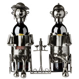 BRUBAKER Wine Bottle Holder "Couple on Bench" for Two Bottles 6056