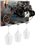BRUBAKER Wine Bottle Holder 'Couple on Motorbike' - Wall Mountable