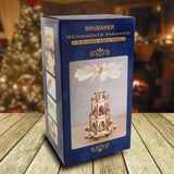 BRUBAKER Wooden Christmas Pyramid - 18 Inches - 3 Tier Carousel - Nativity Play