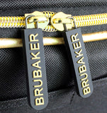 BRUBAKER Ski Bag for 1 Pair of Skis and Poles - Available in 66 7/8" (170 cm) or 74 3/4" (190 cm) - Black/Golden