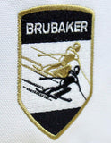 BRUBAKER Combo Ski Boot Bag and Ski Bag for 1 Pair of Skis, Poles, Boots, Helmet, Gear and Apparel - 66 7/8" (170 cm) - White/Golden