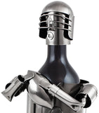 BRUBAKER Wine Bottle Holder "Football Player" - Metal Sculpture - Wine Rack Decor - Tabletop - With Greeting Card
