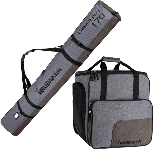 BRUBAKER Combo Set Carver Performance - Ski Bag and Ski Boot Bag for 1