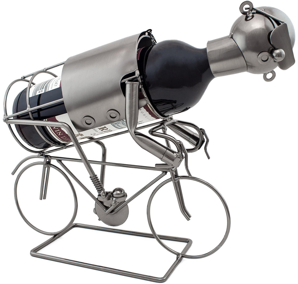 BRUBAKER Wine Bottle Holder "Olympic Cyclist" 7016