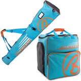 BRUBAKER Ski Bag Combo for Ski, Poles, Boots and Helmet - Limited Edition - Blue Orange