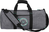 BRUBAKER Unisex Duffel Sports Gym Bag 27 L - Water Repellent - Shoe Compartment + Wet Pocket + Shoulder Strap - 21 x 10 x 10 Inches - Dark Gray Melange/Black