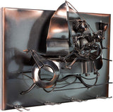 BRUBAKER Wine Bottle Holder Couple on Boat - Wall Mountable - 4 Glass Holders