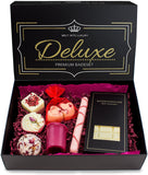 BRUBAKER Handmade "Deluxe Cranberry" Bath Bombs, Bath Melts Gift Set - All Natural and Vegan Ingredients - Shea Butter, Cocoa Butter & Olive Oil
