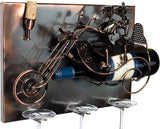 BRUBAKER Wine Bottle Holder 'Couple on Motorbike' - Wall Mountable