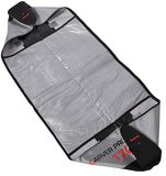 BRUBAKER Combo Set CarverTec Pro - Ski Bag and Ski Boot Bag for 1 Pair of Skis + Poles + Boots + Helmet - Silver Red