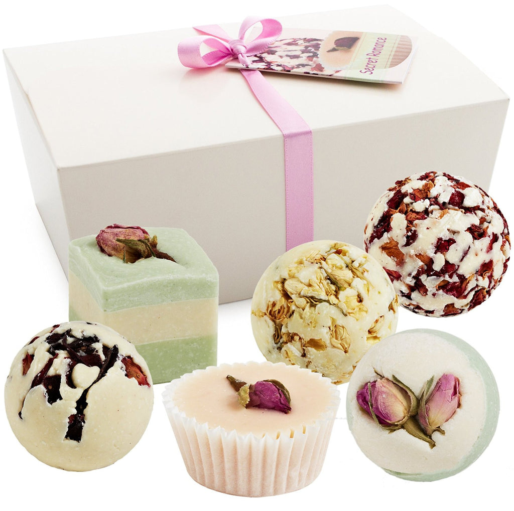 BRUBAKER "Secret Romance" Bath Melts Gift Set - Vegan - Organic -Handmade